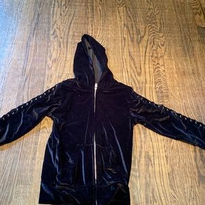 Flowers by Zoe velvet zip hoodie 6x